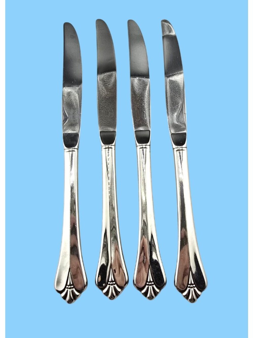4 Oneida Community ROYAL FLUTE Stainless Steel Butter Knives Flatware